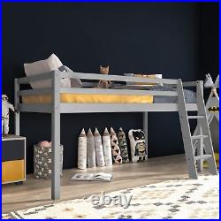 Kids Bunk Beds Cabin Bed Mid Sleeper Loft Bed Single Childrens Pine Wooden Frame