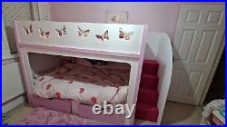 Kids Funtime Beds Bunk Bed with storage Pink