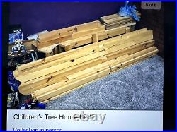 Kids Treehouse Bunk Bed Solid Pine With metal Slide and Ladder Bespoke made