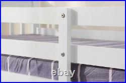 Kids Triple Sleeper Bunk Bed Frame White Double and Single Bed Childrens Bed