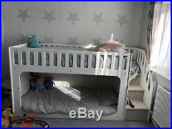 Kids White Wooden Funtime Bunk bed