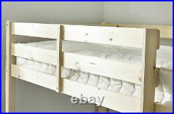 Loft Bunkbed Double 4ft 6 solid pine High Sleeper bunk bed HEAVY DUTY (EB64)