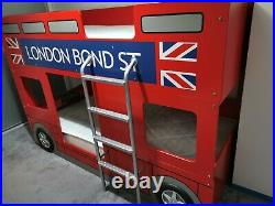 London bus bunk bed with 2 mattresses