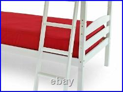 MB Moderna White Wooden Bunk Bed 3FT Single