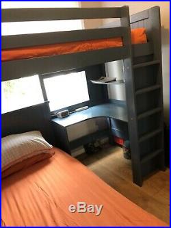 M&S Wooden Bunk Bed Unit Plus Chest drawers And Mattresses In Blue