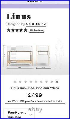 Made. Com Linus Bunk Bed With With John Lewis Mattress All In Excellant Condition