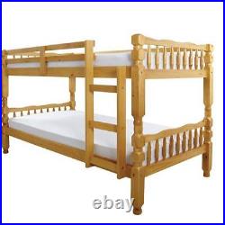 Made To Measure Bespoke Size Pine Wooden Short Childrens Bunk Bed + Mattresses