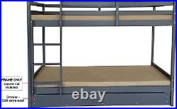 Mecor Wooden Bunk Bed in Grey, 3FT, HEAVY DUTY, BUNK BED FOR KIDS, CHILDREN 3FT