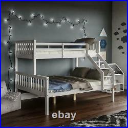 Milan Double Bed Bunk Bed Triple Wooden Kids Childrens Bed Frame Mattress