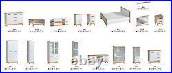 Modern Designer Wooden Bed Bedroom Noble Upholstery Furniture Double New White