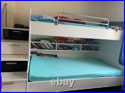 Modern Double Bunk Bed Storage Drawer Cabinets Stairs Bedroom For Boy And Girl