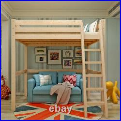 Modern Kid Cabin Bed High Bed Wooden/Metal Bed Frame Child High Sleeper Bunk Bed