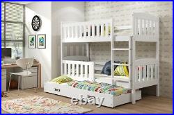 Modern Triple Double Solid Wood Wooden Bunk Bed Storage Bed Pine Wood Frame