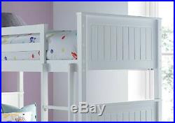 Modern White Wooden New England Childrens Bunk Beds Single/3ft
