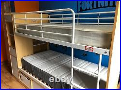 Modern bunk bed with storage space