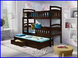 NEW Bunk Bed Triple Kids Sleeper MARIO 3 Solid Wood 3FT Single Custom Colours