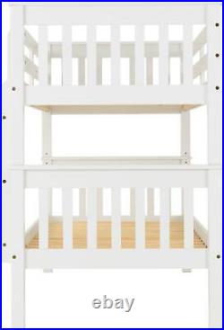Neptune 3' Bunk Bed Sleeper Wooden Single Size Bed Frame For Kids & Adults White