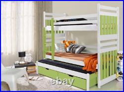 New Bunk Bed or 3 single beds Triple Sleeper Custom Colours 3FT SAMBOR