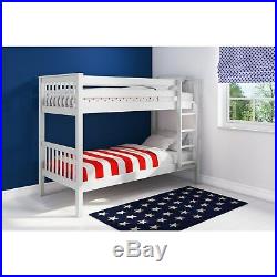 New High Quality Oxford Single Bunk Bed in White Bedroom Furniture