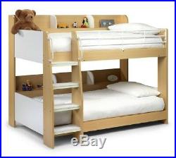 New Stunning Children's Domino Maple and White 3'0 Single Bunk Beds