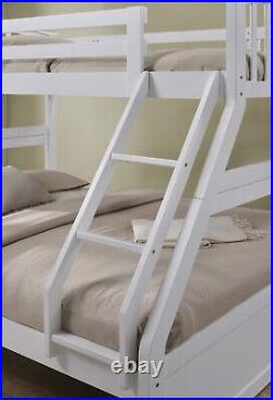 Oak Three Sleeper Bunk Bed Including Pair of Drawers (Also available in White)