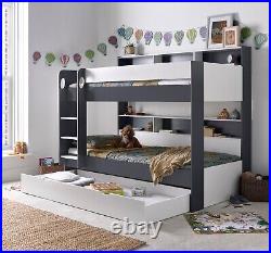 Olly Grey And White Wooden Storage Bunk Bed