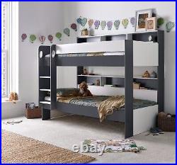 Olly Grey And White Wooden Storage Bunk Bed