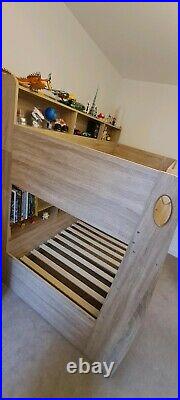 Orion Oak Wooden Storage Bunk Bed Frame Only, NO mattresses 3ft Single