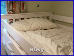 Oxford Triple Bunk Bed In White Single Bed And Double Bed mattresses included