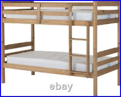 Panama 3ft Bunk Bed Frame in Natural Waxed Pine 90cm with Ladder