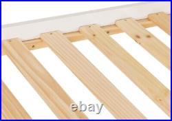 Panama 3ft Bunk Bed White Pine 90cm with Ladder Slatted Base