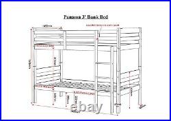Panama White 3' Single Bunk Bed