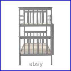 Panana 3ft Single Bunk Bed Wooden Pine Frame with Stair, Can Split into 2 Beds