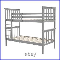 Panana 3ft Single Bunk Bed Wooden Pine Frame with Stair, Can Split into 2 Beds