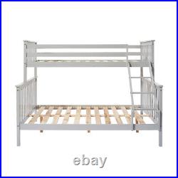 Panana Finished Solid Pine Wooden Triple Sleeper Bunk Bed Frame