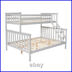 Panana Finished Solid Pine Wooden Triple Sleeper Bunk Bed Frame