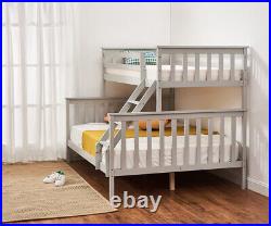 Panana Finished Solid Pine Wooden Triple Sleeper Bunk Bed Frame