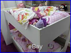 Parisot Tam Tam Bunk Bed White integrated shelves Fantastic condition