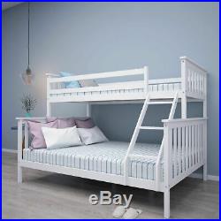 Pine Bunk Bed Frame Guest Daybed Trundle Single/Double Bed For Kids Teens Adults