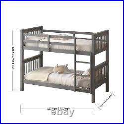 RAC3 Wooden Bed Bunk Dual-Level Design, Comfortable Sleeping for 2 or 3 people