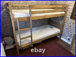 Rustic pine bunk bed