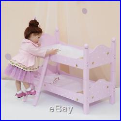 SOLD OUT Pink Doll Bunk Bed 18 Dolls Wooden Furniture Bedroom Toy Role Play TD0