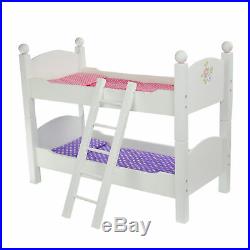 SOLD OUT White Doll Bunk Bed 18 Dolls Wooden Furniture Bedroom Toy Role Play TD