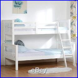 Seconique Neptune White Triple 3 Sleeper Bunk Bed Solid Kids Bed