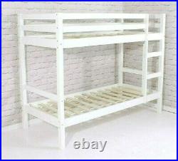 Shorty Bunk Bed New White Pine Wooden 2ft 6