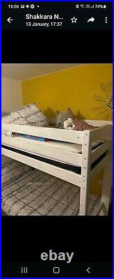 Single Bunk Bed Sleeper Wooden Children's Bunk Bed With Desk or Drawer Chest