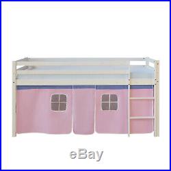 Single Sleeper Bunk Cabin Loft Adventure Bed Children Kids Pink Homestyle4u
