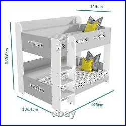Sky Bunk Bed in Grey and White Ladder Can Be Fitted Either Side! SKY010