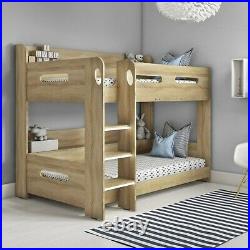 Sky Bunk Bed in Natural Oak Ladder Can Be Fitted Either Side