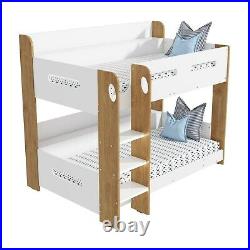 Sky Bunk Bed in White and Oak Ladder Can Be Fitted Either Side! SKY008